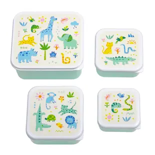 A Little Lovely Company | Lunch- & Snackbox-Set „Jungle“