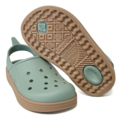 Boatilus Boatilus | Sandalen im Clog-Stil in Pastellgrün/Beige
