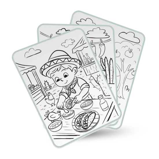 Kidywolf Kidywolf | Kidydraw Pad „Essen aus aller Welt“ ab 6 Jahren