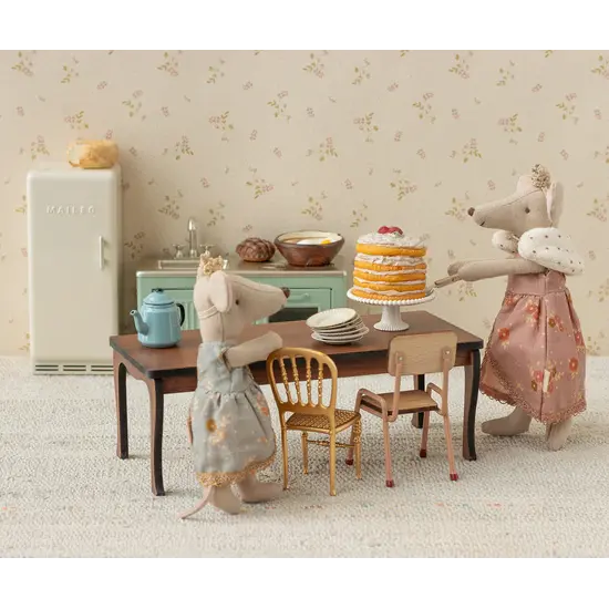 Maileg Maileg | Party Cake And Cake Stand mouse Off white