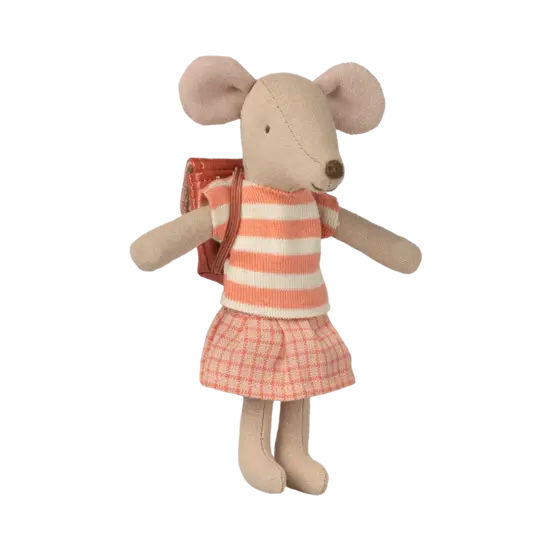 Maileg Maileg | Clothes And Bg Big Sister Mouse Coral