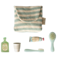 Maileg Maileg | Toothbrush Set In Bag Mouse Blue Stripe
