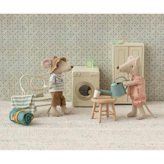 Maileg Maileg | Toothbrush Set In Bag Mouse Blue Stripe