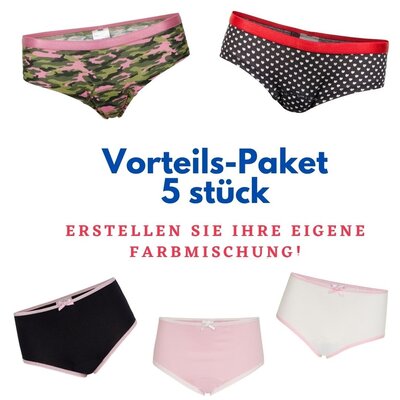 UnderWunder Packung mit 5 Mädchen Slip