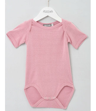 Alkena Seidenbody Baby - kurzarm rosa - Bouretteseide