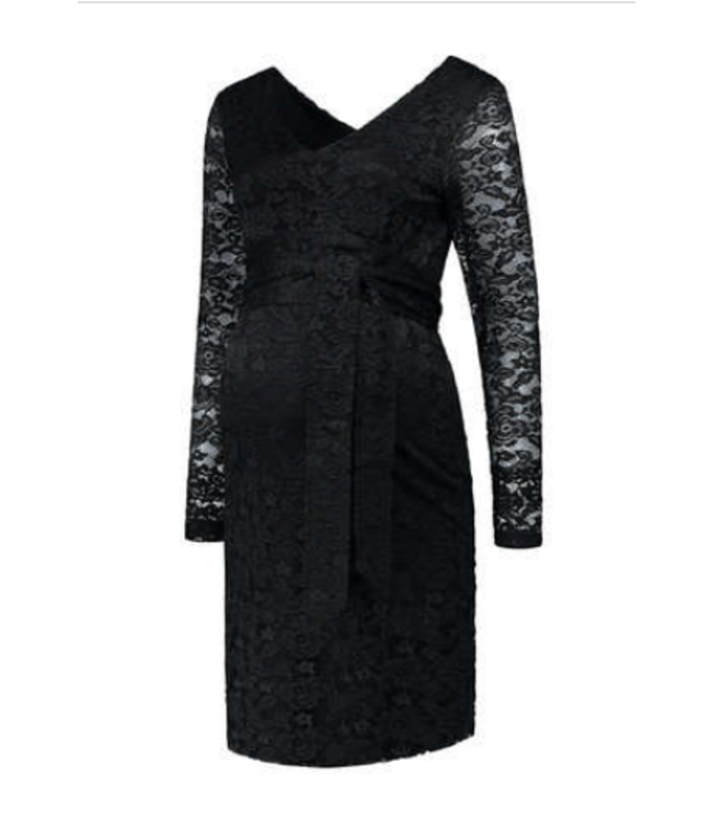 love2wait Spitzenkleid Schwangerschaft schwarz