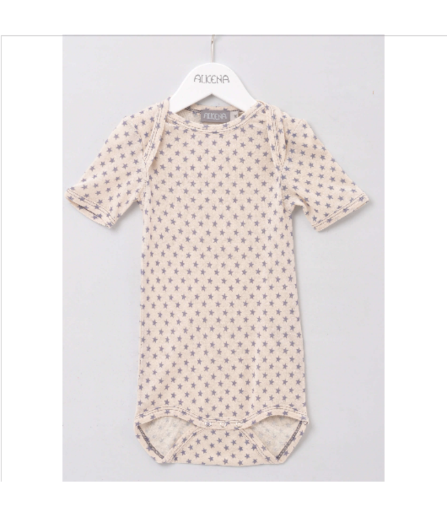 Alkena Seidenbody Baby kurzarm - Sternendesign