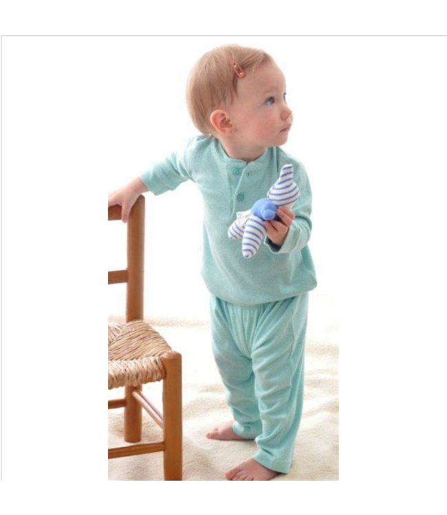 Alkena Alkena Hosen aus Bio Bourretteseide - aqua