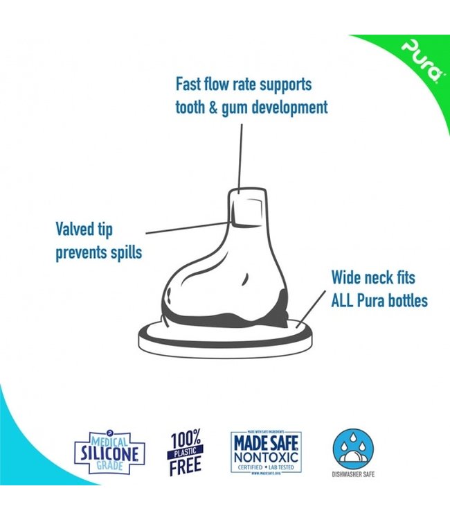PURA Pura Trinklernaufsatz Sipper Spout XL 2 Stück
