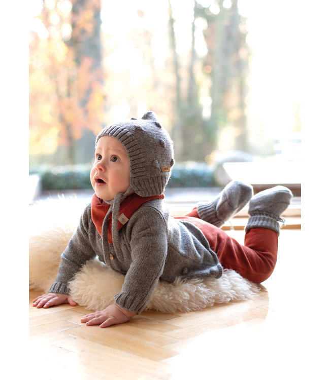 Pure Pure (Pure Pure by Bauer) Pure Pure - Strickmütze Alpaka-Merino Woll Mix - grau melange