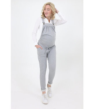 love2wait Dungaree Jogging Latzhose Schwangerschaft grau