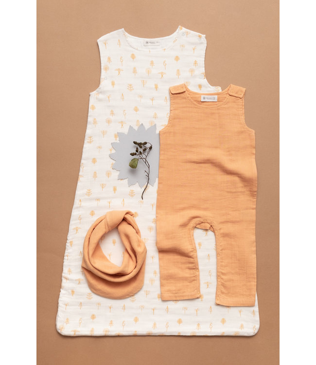 Organic by Feldmann Musselin Baby - und Kleinkinder Schal - Farbenspiel - ocker