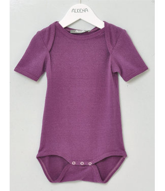 Alkena Seidenbody Baby - kurzarm violett - Bouretteseide