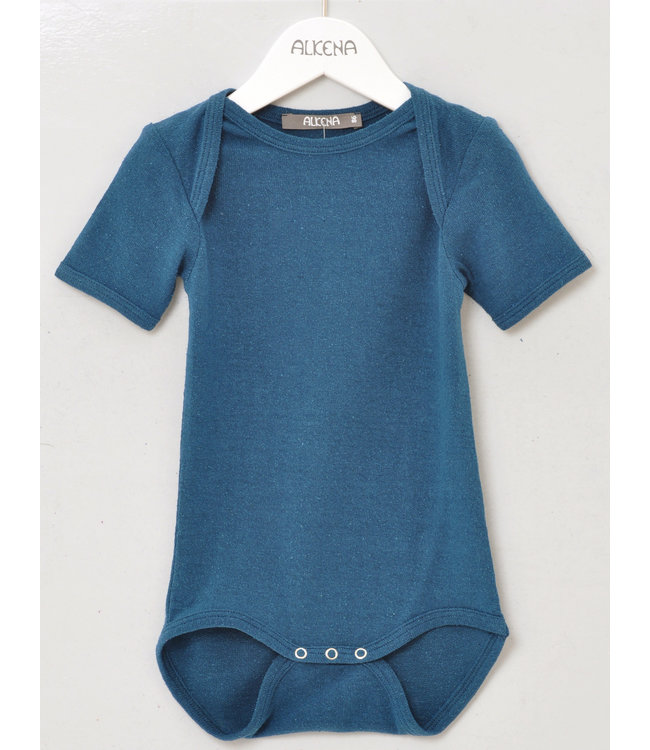 Alkena Babybody aus Seide - Bourretteseide - saphir (Neurodermitis)