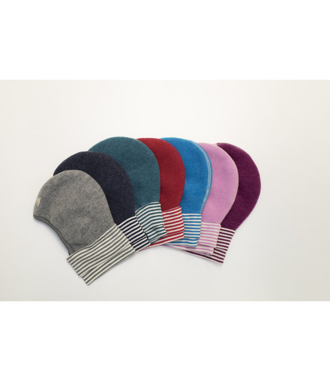 Pick a Pooh Schlupfmütze - Wollfleece - rot mélange