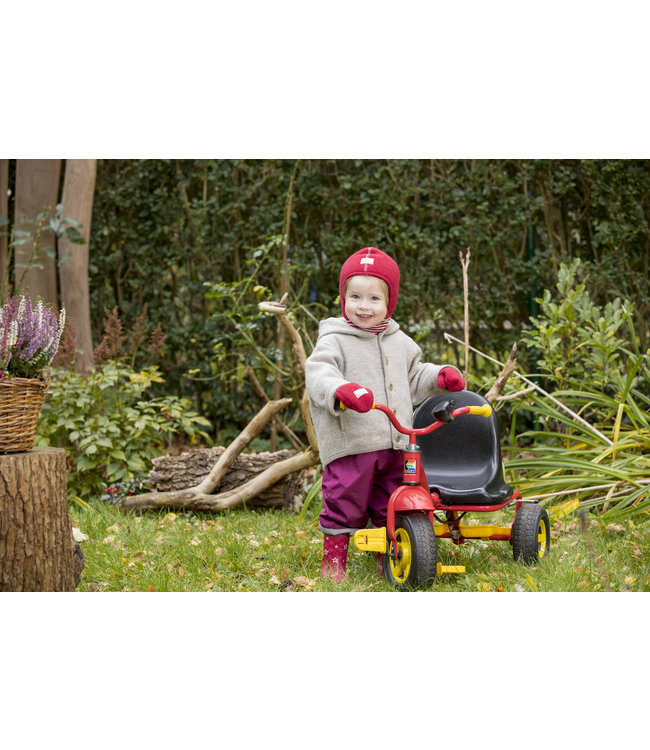 Pick a Pooh Schlupfmütze - Wollfleece - rot mélange