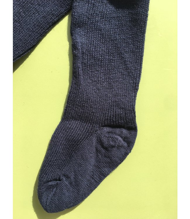 Hirsch Natur Strumpfhose - Baumwolle/Wolle - marine