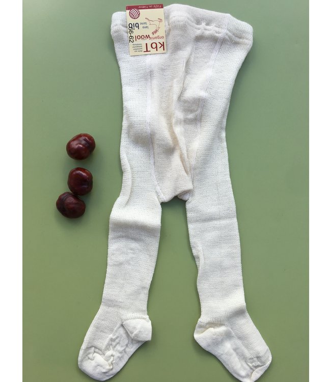 Hirsch Natur Strumpfhose - Schurwolle - natur