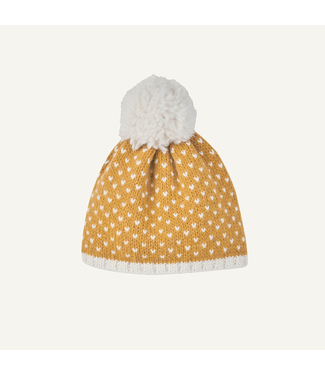 Finkid PEKONI - Grobstrickbeanie - yellow/offwhite