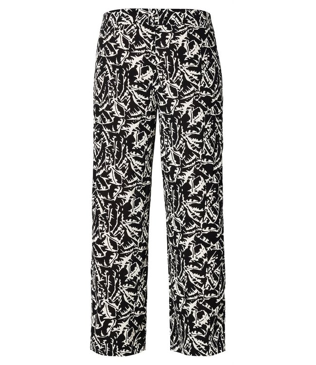 Hose Schwangerschaft - Unterbauch - Blätterprint - schwarz/weiss