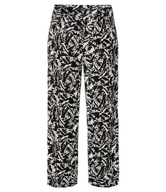 Hose Schwangerschaft - Unterbauch - Blätterprint - schwarz/weiss