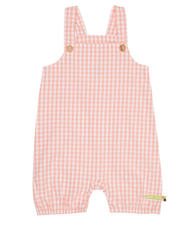 Loud and Proud Kurze Latzhose - Vichy-Karo - peach