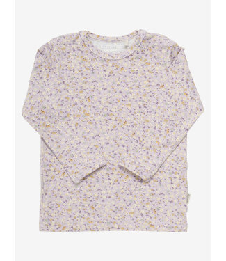 Minymo Shirt langarm - Blumenwiese - Bambusviskose - misty lilac