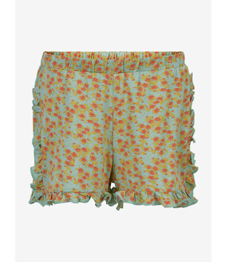 Minymo Shorts - Flower - Bambusviskose - aqua foam