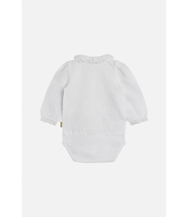 Hust and Claire Birla - Body langarm - Leinenmix mit Spitze