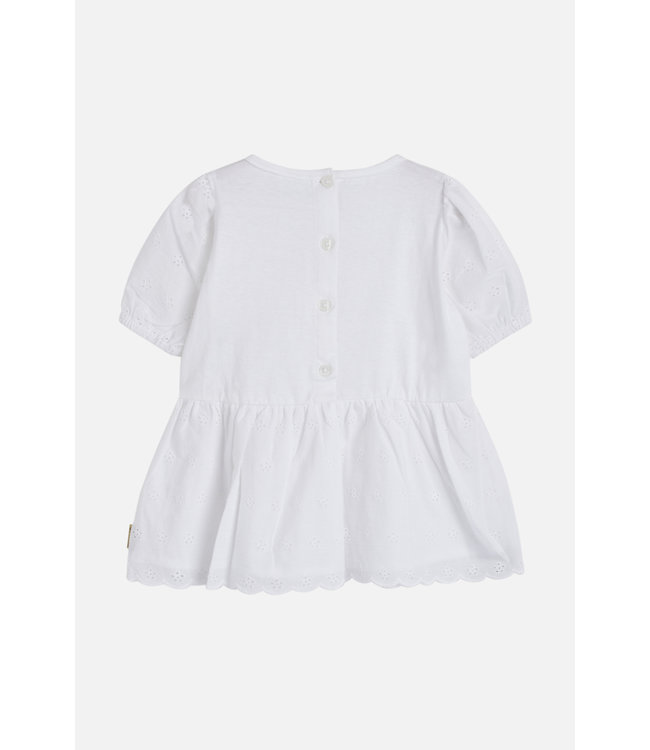 Hust and Claire Kleid Karis mit Spitze Biobaumwolle weiss