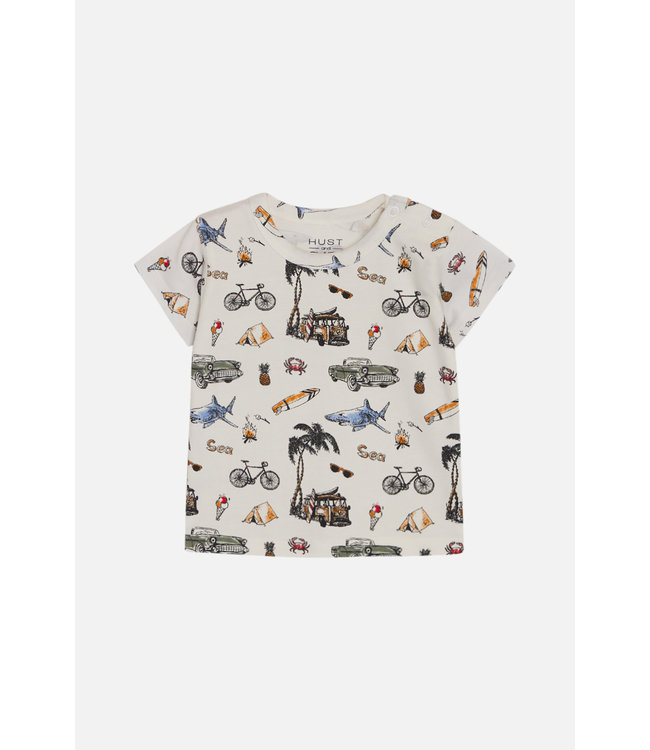 Hust and Claire T-shirt - ancre - camping - sentiment de vacances