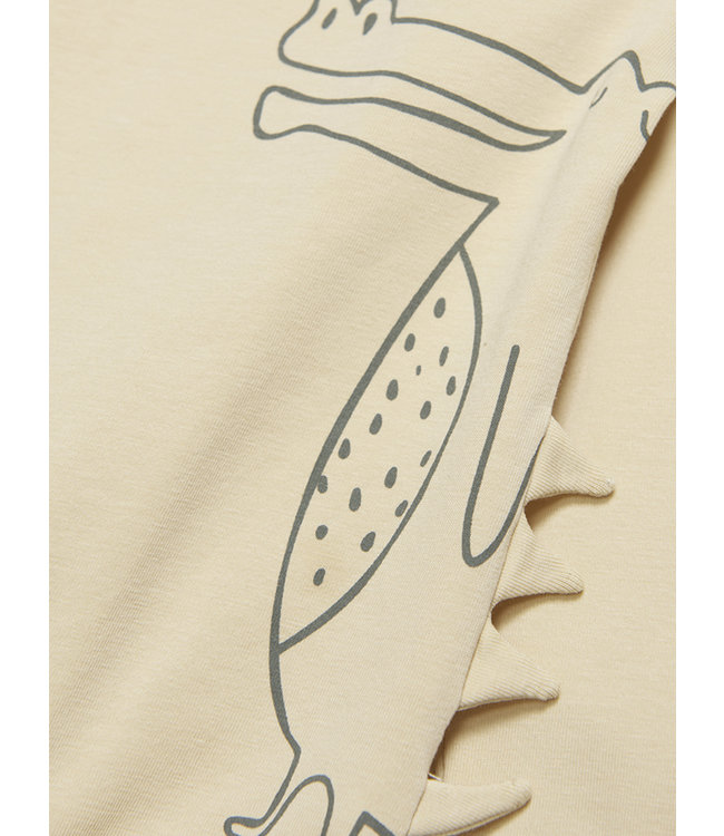 Minymo Body langarm - Krokodil - boulder