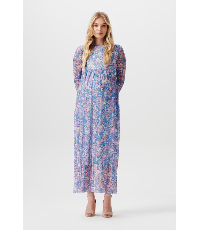Noppies Maxikleid - Blumen - Schwangerschaft - light blue