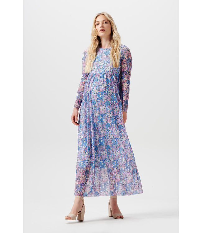 Noppies Maxikleid - Blumen - Schwangerschaft - light blue