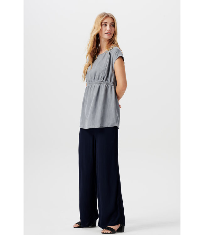 Noppies Bluse - Tunika - Stillen - Schwangerschaft - grey denim