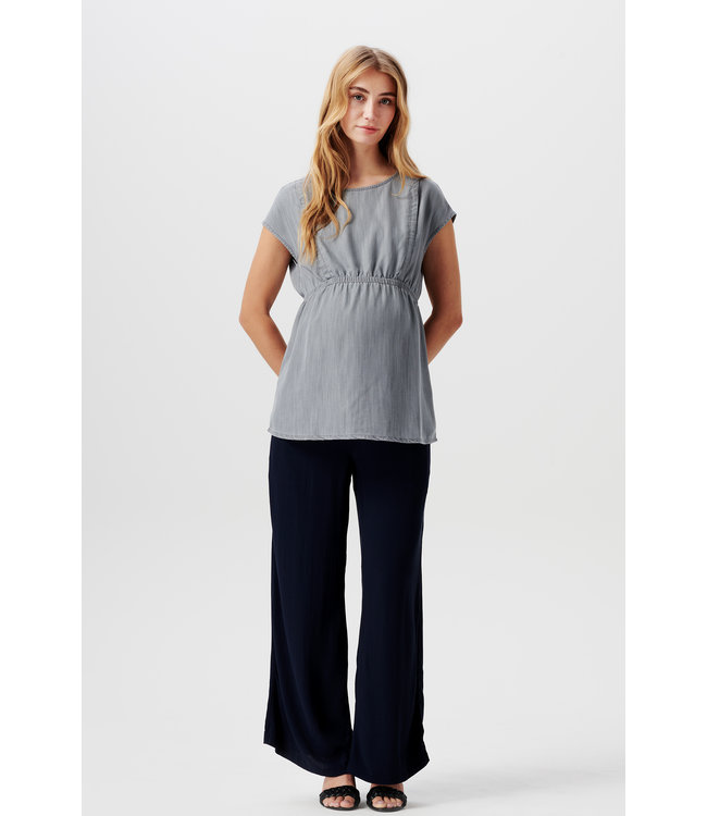 Noppies Bluse - Tunika - Stillen - Schwangerschaft - grey denim