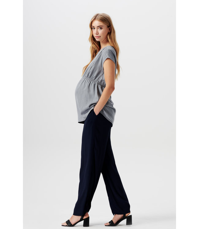 Noppies Bluse - Tunika - Stillen - Schwangerschaft - grey denim