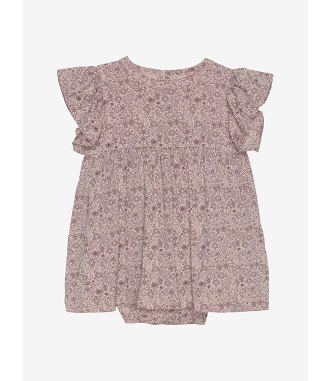 Minymo Bodykleid kurzarm - geblumt - Bambusviskose - cameo rose