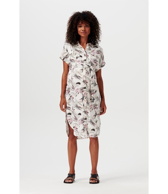 Noppies Still- und Umstandskleid Colombo - Leinenmix - pristine