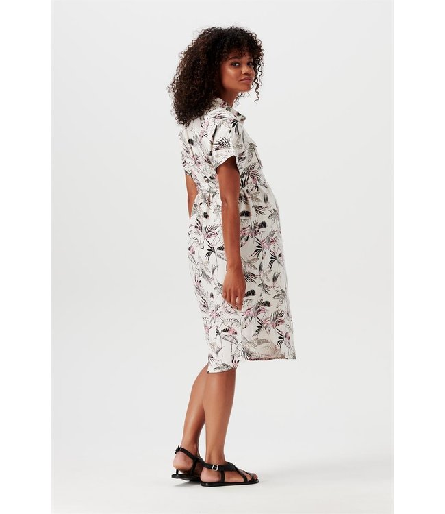 Noppies Still- und Umstandskleid Colombo - Leinenmix - pristine