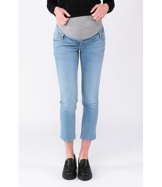 love2wait Umstandsjeans - straight - ankle light wash - 3/4 lang
