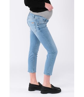 love2wait Umstandsjeans - straight - ankle light wash - 3/4 lang