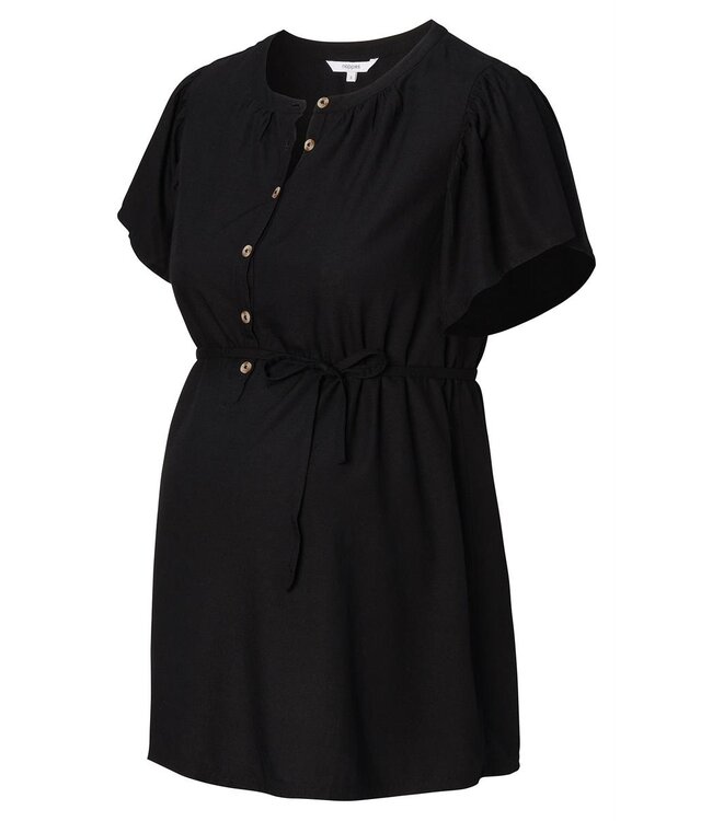 Noppies Umstands- und Stillbluse - Cotia - Leinenmix - schwarz
