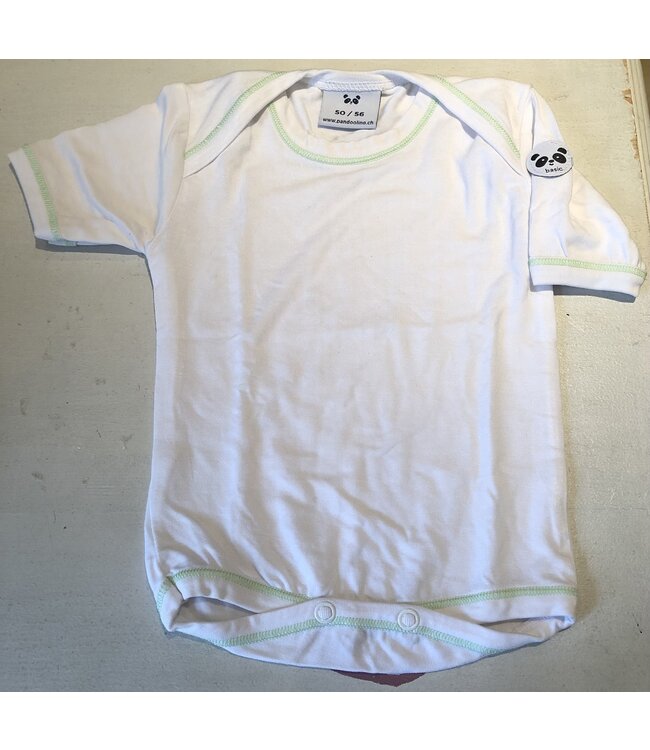 Pandoolino Babybody Neurodermitis - Bambusviscose - kurzarm - weiss