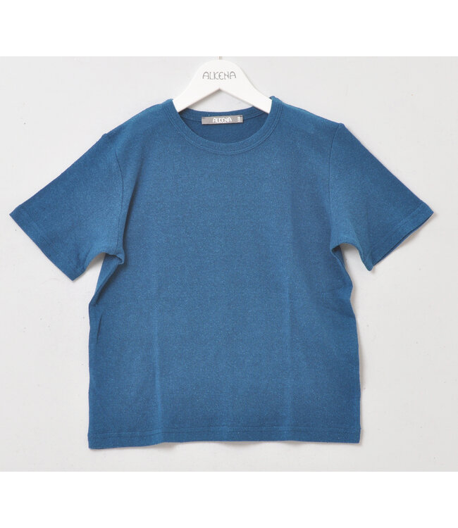 Alkena Kinder T-Shirt kurzarm Bio Bouretteseide saphir