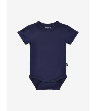 Minymo Body kurzarm - uni - Bambusviskose - dark navy