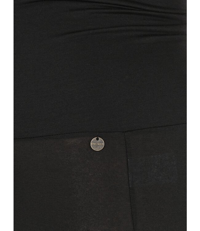 love2wait Leggings - Umstandsleggings - EcoVero Viskose - schwarz