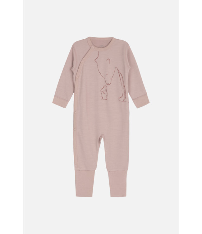 Hust and Claire Moodi Pyjama Wolle Bambus Hase Bär shade rose