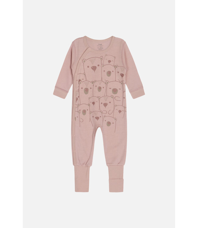 Hust and Claire Moodi Pyjama Merino Bären shade rose