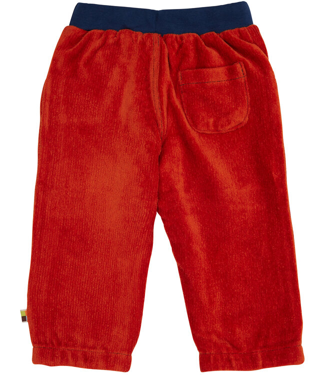 Loud and Proud Gefütterte Hose aus elastischem Cord terracotta